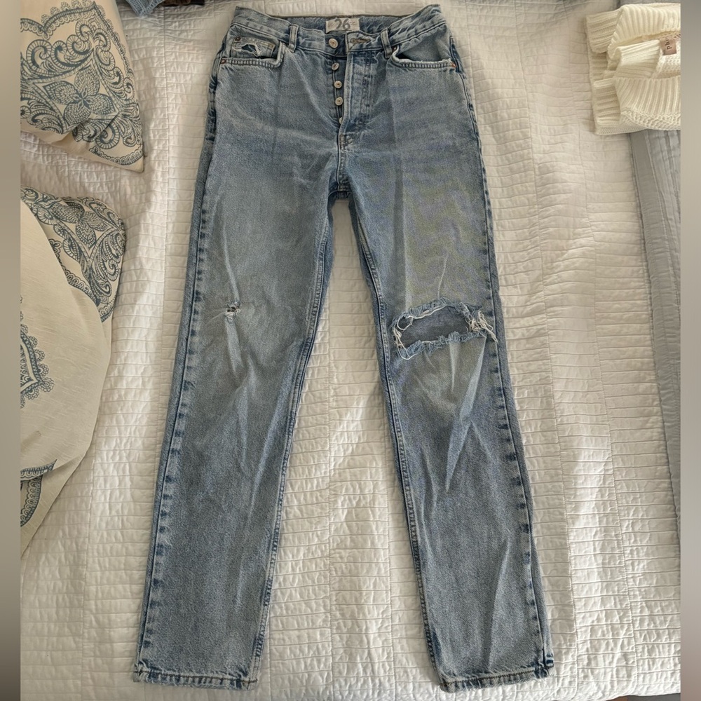 Free People Light Wash Jeans Size 26